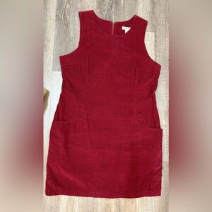 Eddie Bauer Burgundy Corduroy Dress